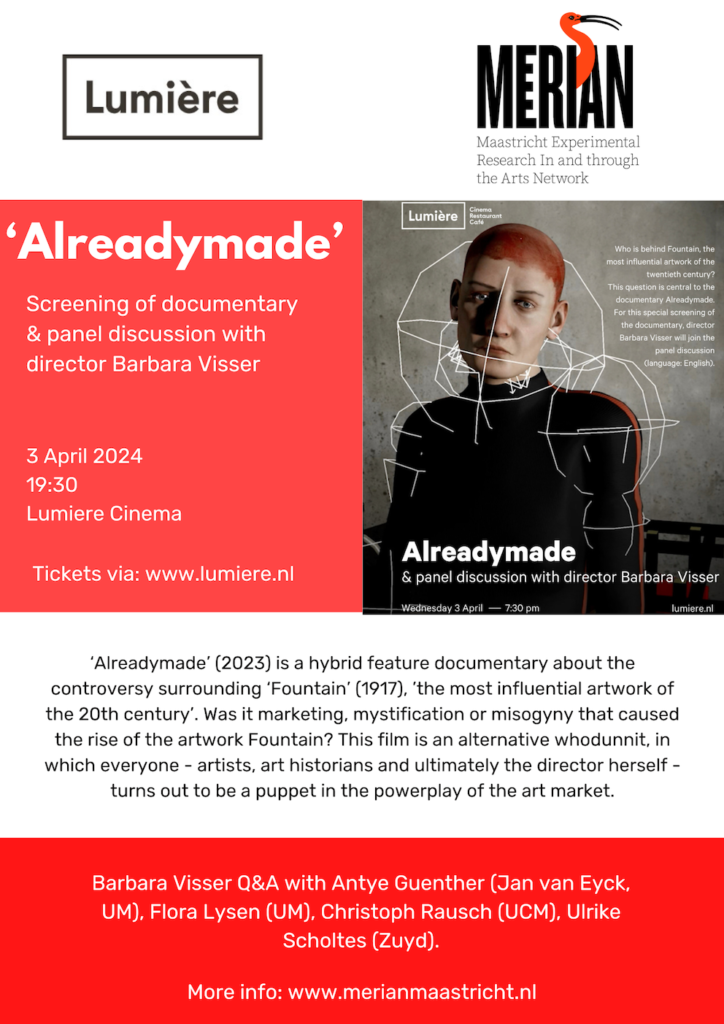 MERIAN organises Q&A after screening ‘Alreadymade’ at Lumière, April 3